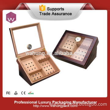 Glass window custom made humidor cigar Box for Cigarette Display